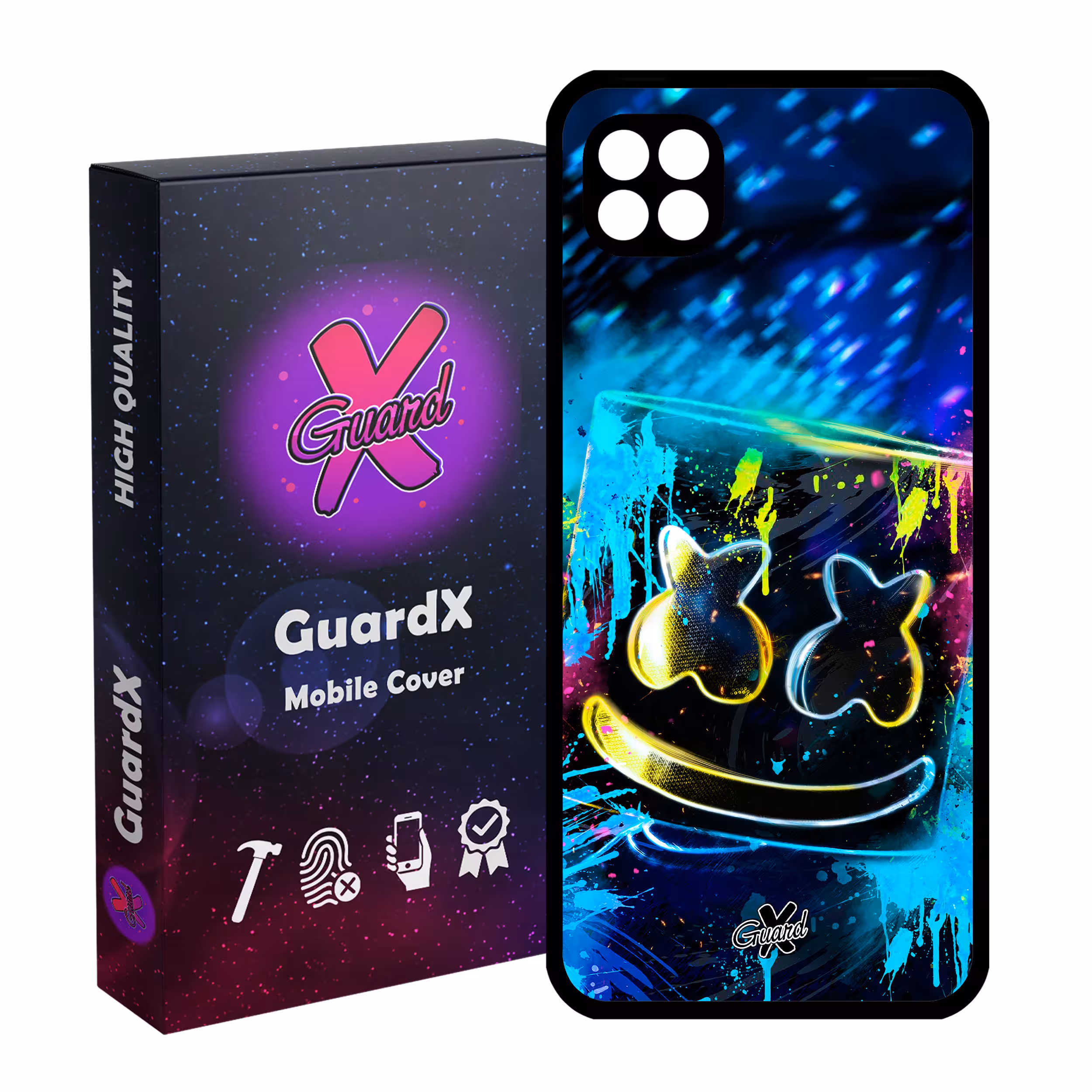 کاور گارد ایکس طرح Marshmello مدل Glass10104 مناسب برای گوشی موبایل سامسونگ Galaxy A22 5G