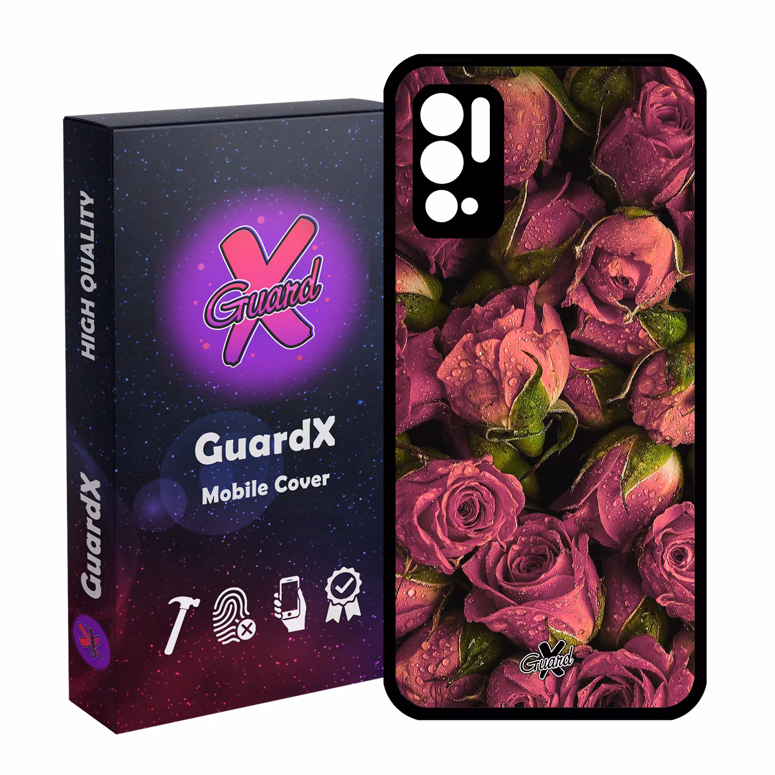 کاور گارد ایکس طرح Flower مدل Glass10006 مناسب برای گوشی موبایل شیائومی Redmi Note 10 5G / Poco M3 Pro