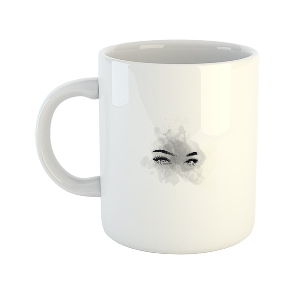 ماگ طرح دخترانه مدل چشم هایش L7