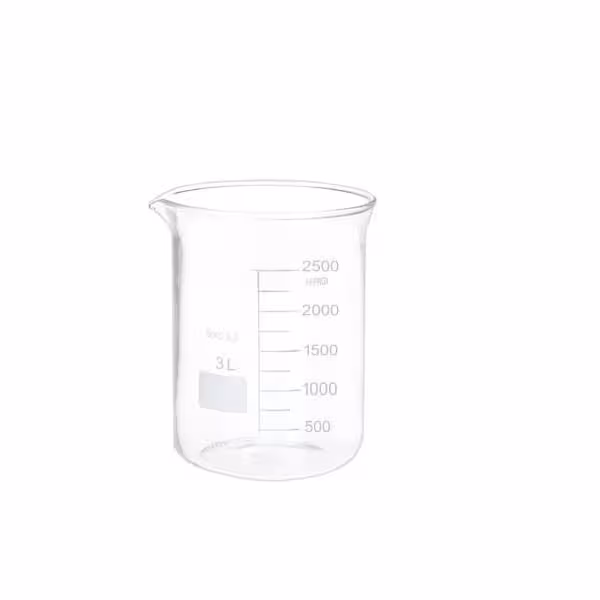 بشر آزمایشگاه مدل beaker ظرفیت 3000 میلی لیتر