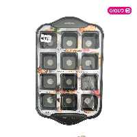 قالب مافین کف جدا مربع 5 سانت 12 خانه