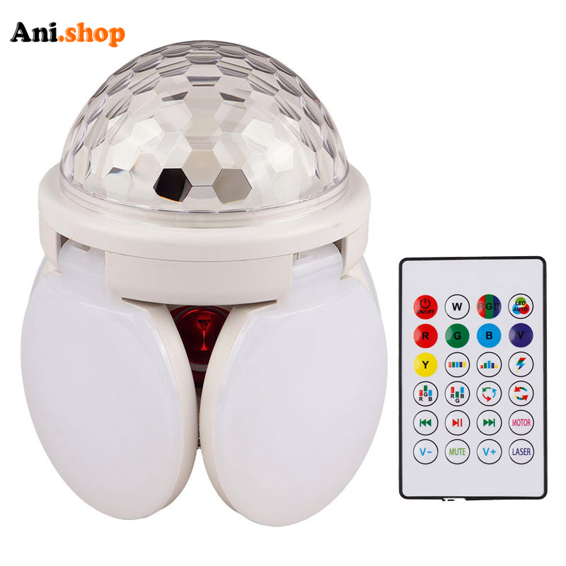 لامپ LED اسپیکر دار بلوتوثی Folding light 48W E27   ریموت کنترل