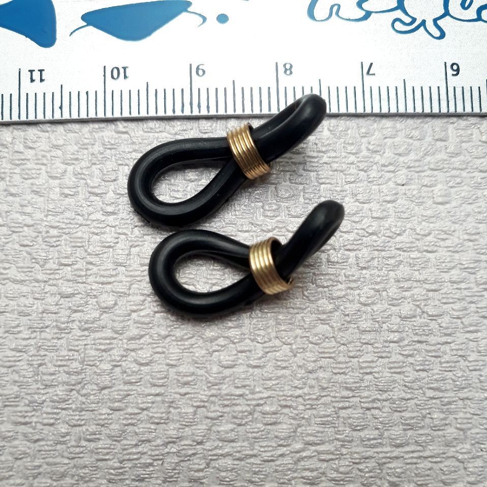 قلاب بند عینک مشکی بسته دو عددی