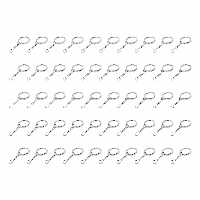 حلقه جاکلیدی مدل ابکاری استیل مجموعه 50 عددی