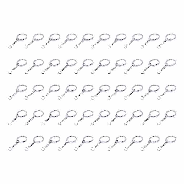 حلقه جاکلیدی مدل ابکاری استیل مجموعه 50 عددی