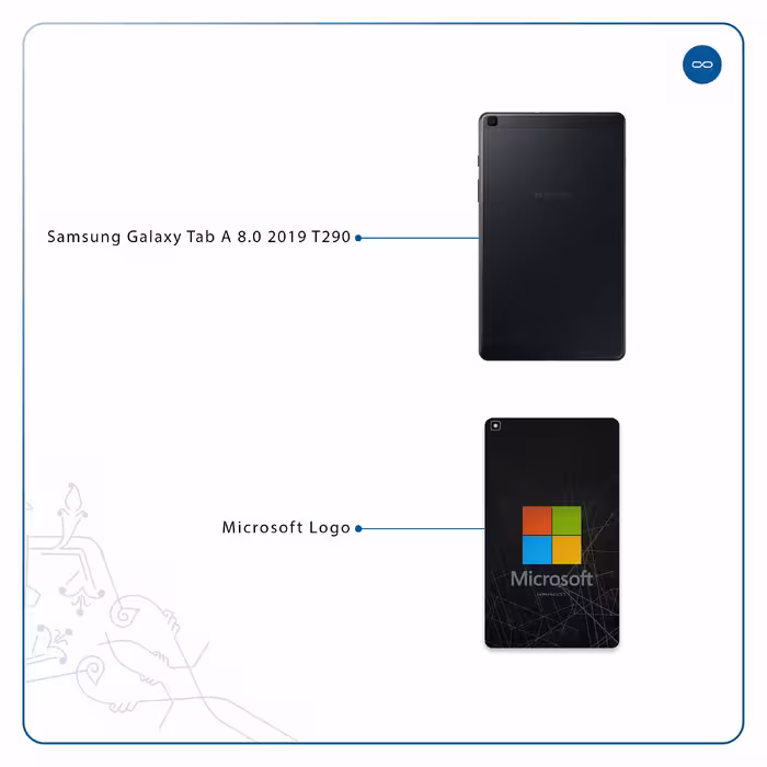 برچسب پوششی ماهوت مدل Microsoft-Logo مناسب برای تبلت سامسونگ Galaxy Tab A 8.0 2019 T290