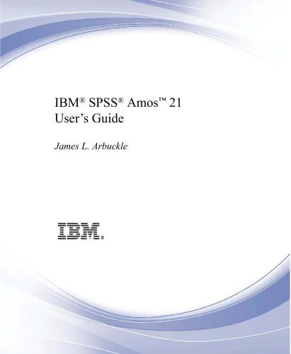 خرید و دانلود نسخه کامل کتاب IBM SPSS Amos 21: User’s Guide
