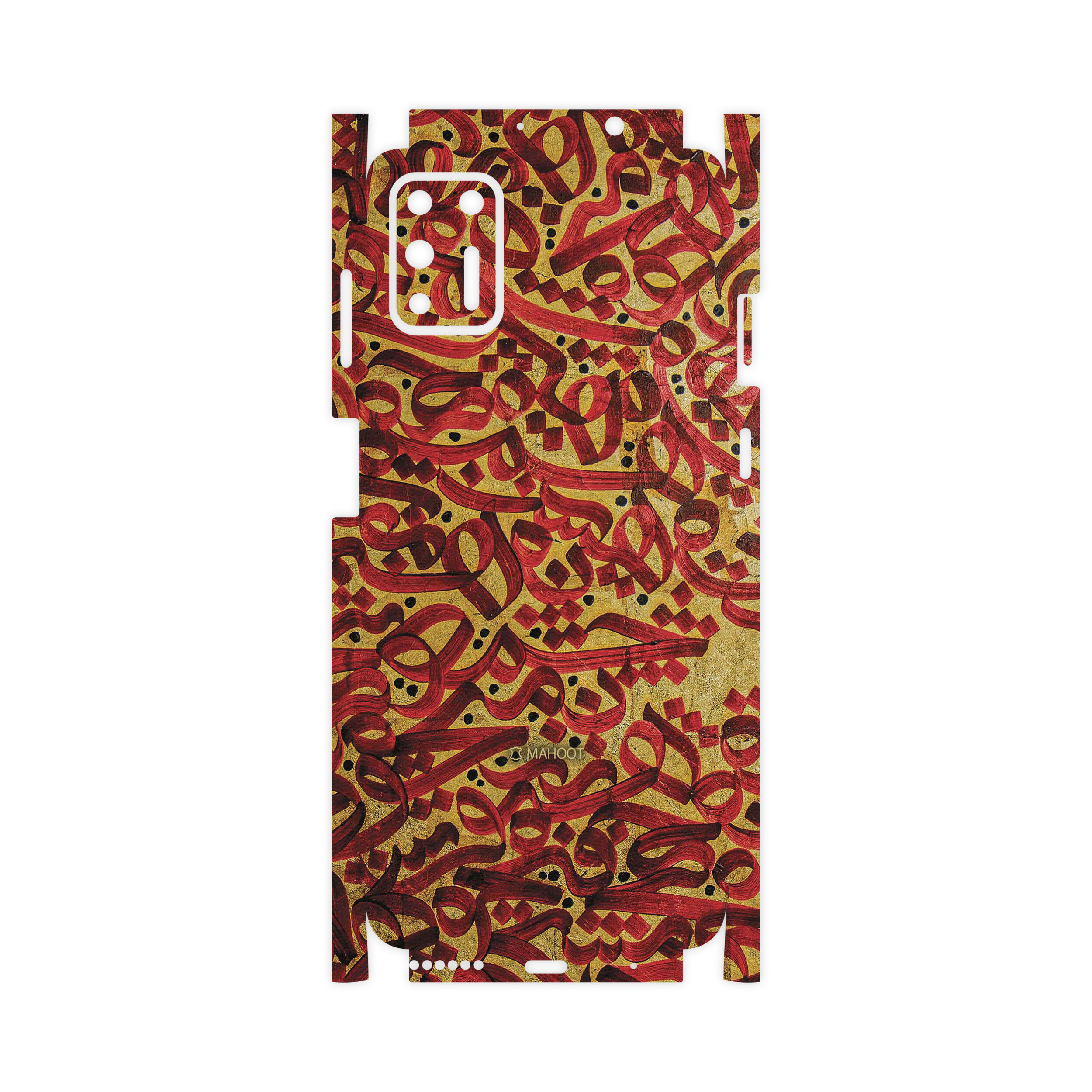 برچسب پوششی ماهوت مدل Nastaliq-6-FullSkin مناسب برای گوشی موبایل موتورولا Moto G9 Plus