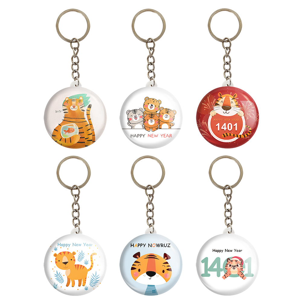 جاکلیدی خندالو مدل سال ببر کد 587B مجموعه 6 عددی