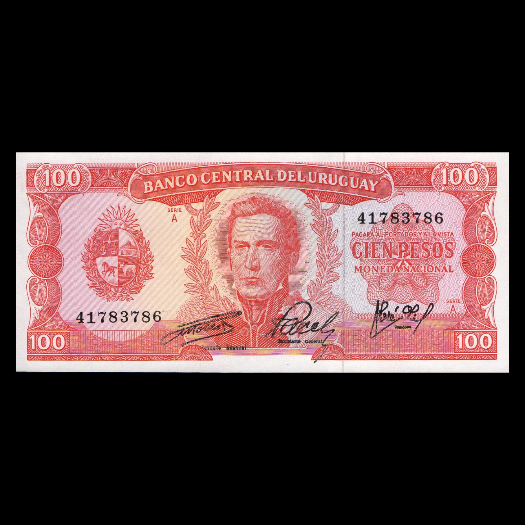 اسکناس تزئینی مدل  کشور اروگوئه 100 پزو 1967 UNC