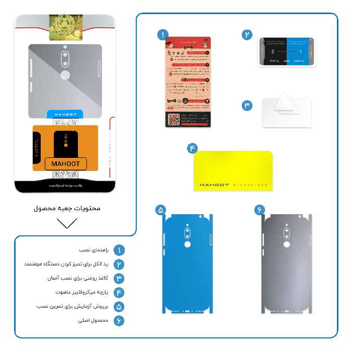 برچسب پوششی ماهوت مدل Matte-Silver-FullSkin مناسب برای گوشی موبایل میزو M6T