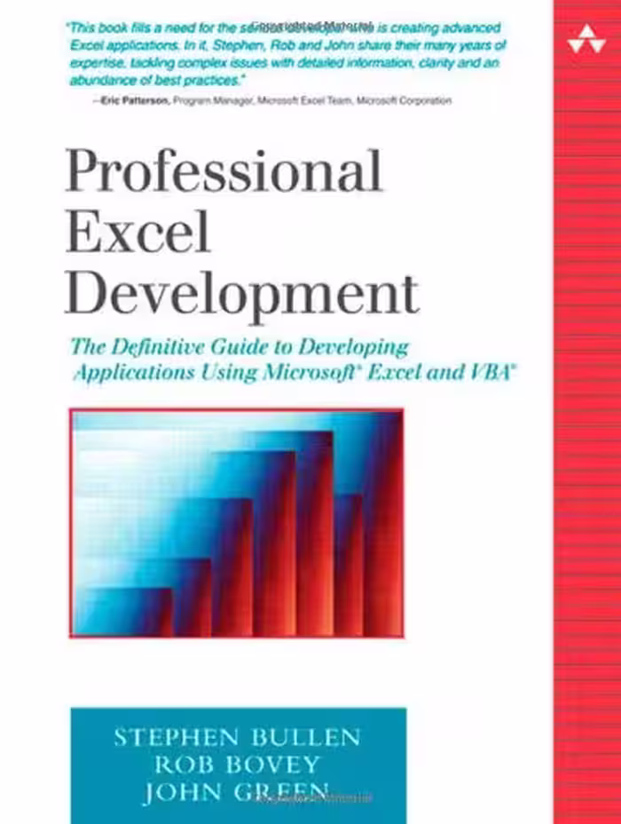 خرید و دانلود نسخه کامل کتاب Professional Excel Development The Definitive Guide To Developing Applications Using Microsoft Excel And Vba (Professional