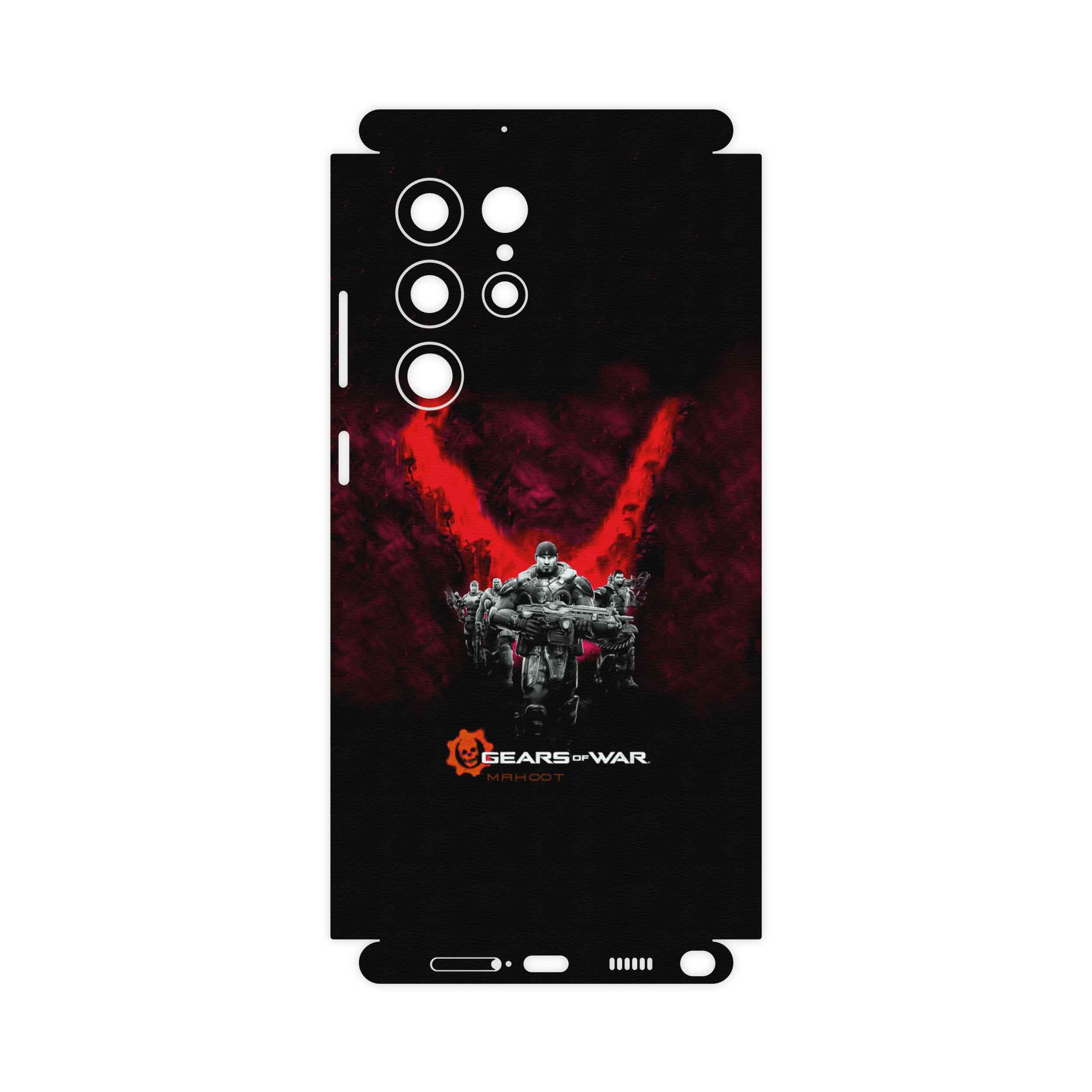 برچسب پوششی ماهوت مدل Gears-Of-War-Game-FullSkin مناسب برای گوشی موبایل سامسونگ Galaxy S22 Ultra 5G