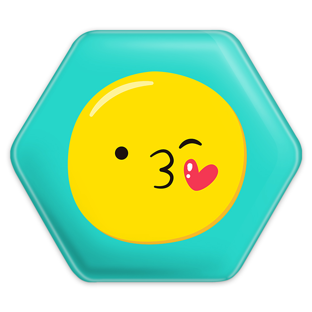 پیکسل خندالو طرح ایموجی مدل شش ضلعی کد 2994