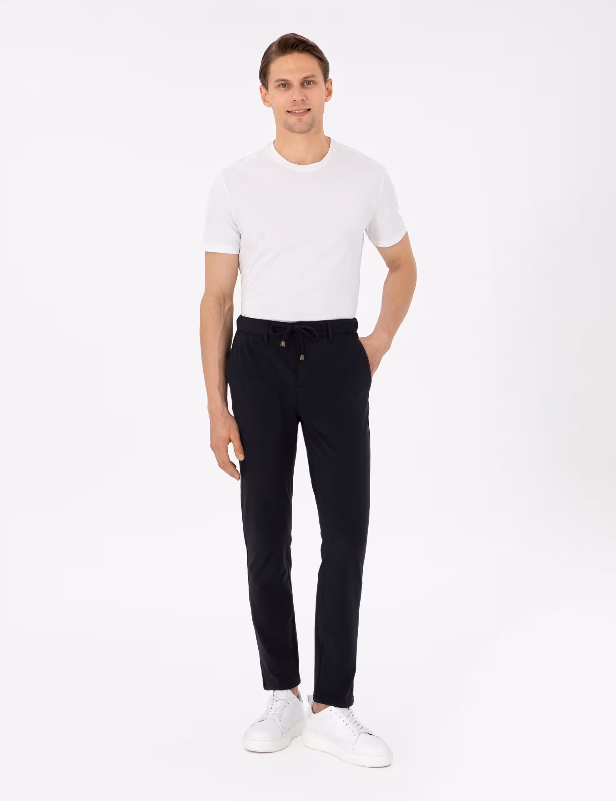 شلوار کتان مردانه سرمه ای پیرکاردین - فروشگاه لباس شهرمون