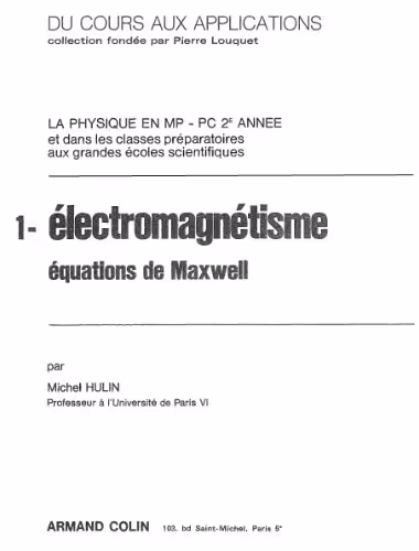 خرید و دانلود نسخه کامل کتاب Electromagnetisme 1 : les equations de Maxwell