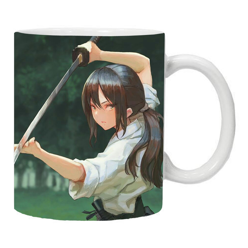 ماگ طرح دختر انیمه ای شمشیر باز مدل MLS6736