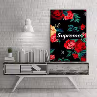 تابلو شاسی طرح Supreme کد 10 | دنیای قاب