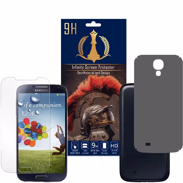 برچسب پوششی اینفینیتی مدل PRO MAX مناسب برای گوشی موبایل سامسونگ Galaxy S4 به همراه محافظ صفحه نمایش