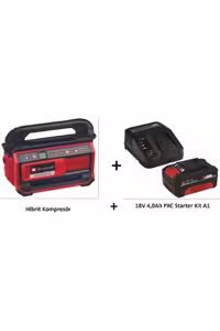 دستگاه هوا  Pressıto 18 25 کمپرسور هیبریدی باتری هیبریدی 18V 40Ah Pxc Kit A1 Einhell