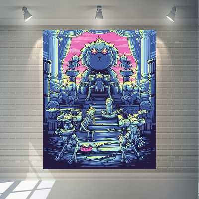 تابلو بوم طرح ریک مورتی مدل کلاسیک کد SDB8703