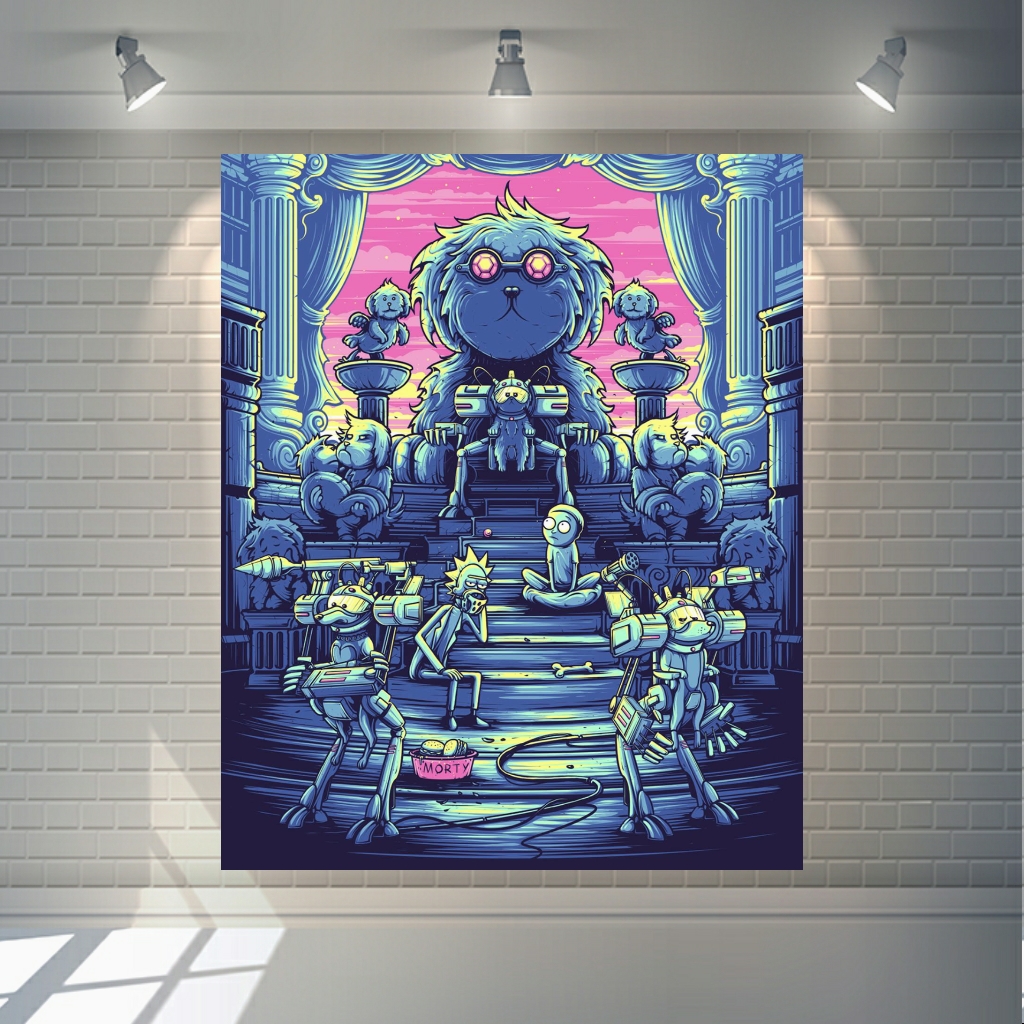 تابلو بوم طرح ریک مورتی مدل کلاسیک کد SDB8703