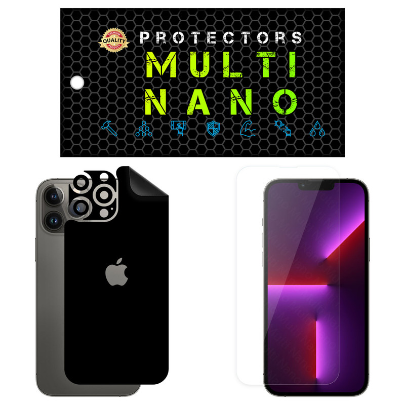 محافظ صفحه نمایش مولتی نانو مدل X-SFM مناسب برای گوشی موبایل اپل iPhone 13 Pro Max به همراه برچسب پوششی | کالا برتری