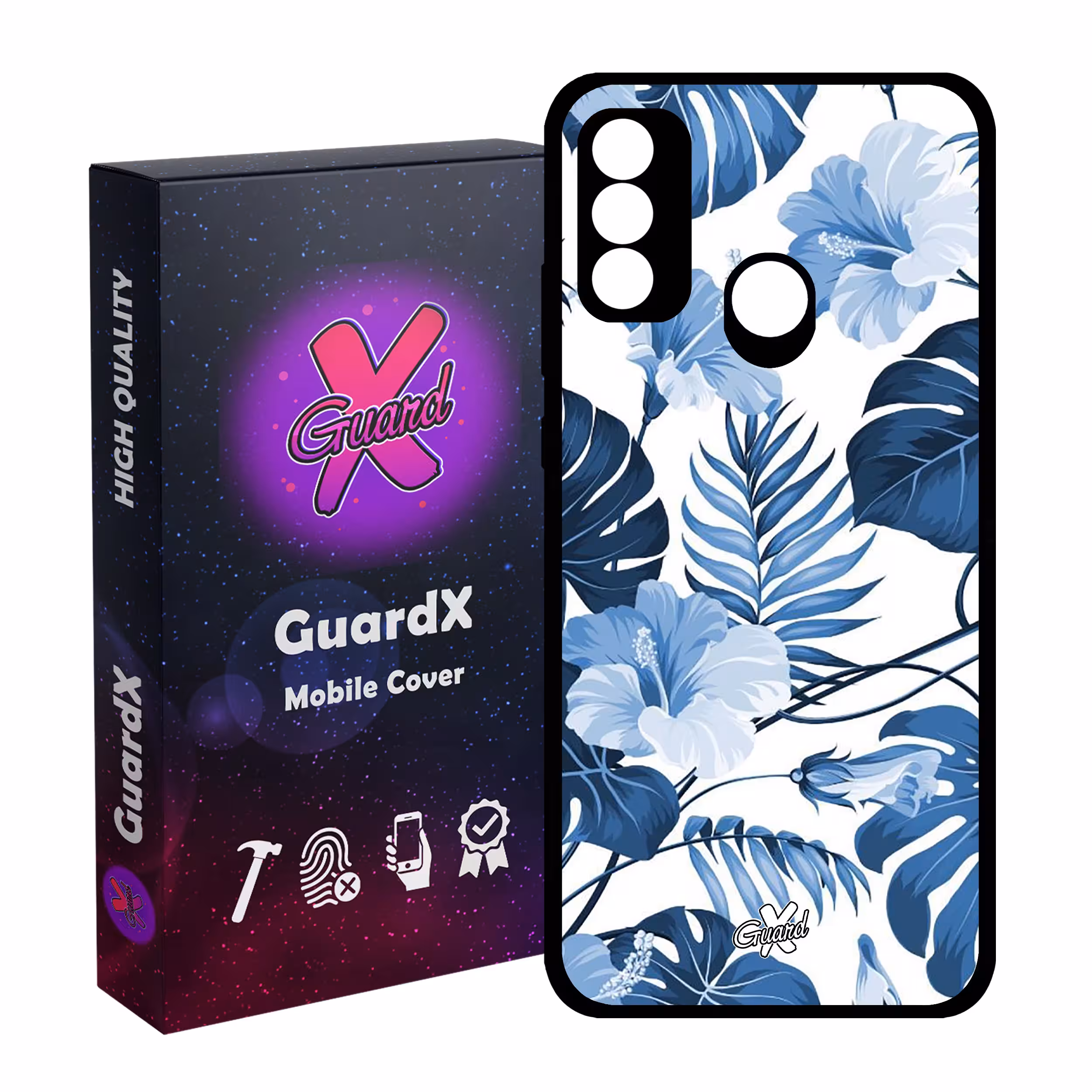 کاور گارد ایکس طرح Flower مدل Glass50354 مناسب برای گوشی موبایل هوآوی P Smart 2020