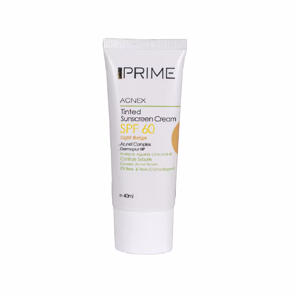 کرم ضد آفتاب رنگی فاقد چربی SPF60 پرایم
