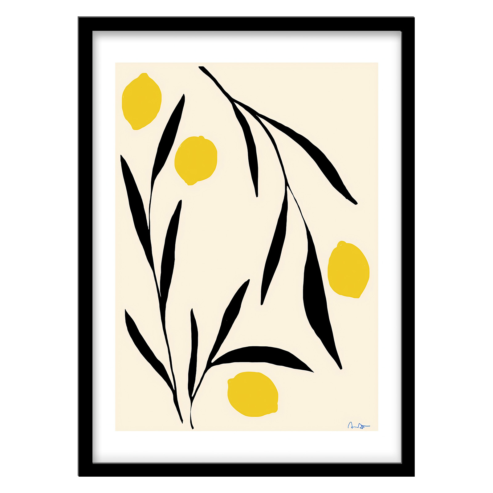 تابلو فورنیمو مدل شاخه بوتانیکال مینیمال لیمو کد 1017B