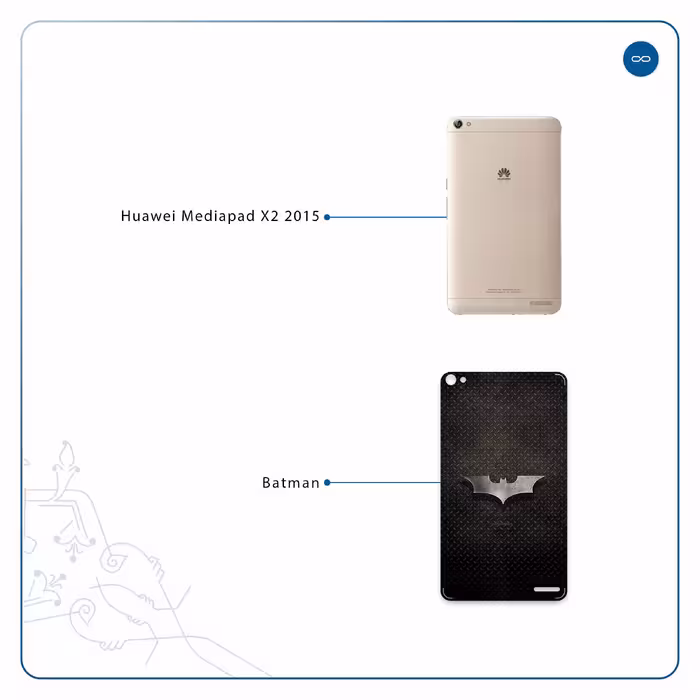 برچسب پوششی ماهوت مدل Batman مناسب برای تبلت هوآوی Mediapad X2 2015
