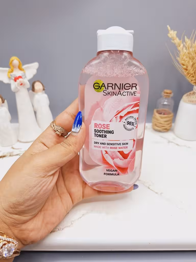 تونر پاک کننده صورت گارنیر مدل گل رز Rose Toner مناسب پوست خشک تا حساس حجم 200 میل اصل کد 0579