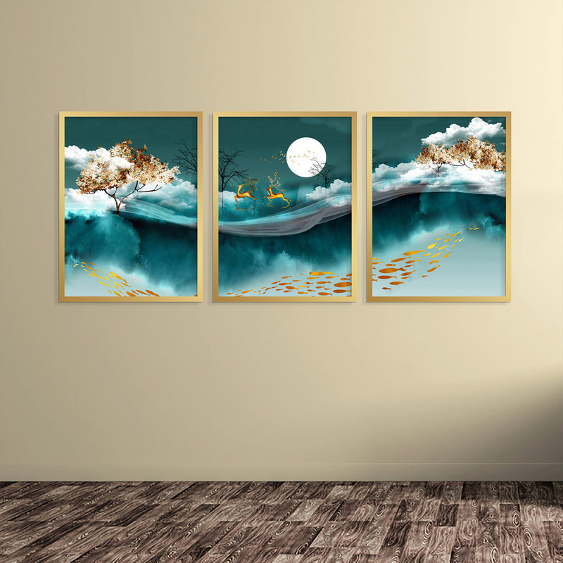 تابلو دکوراتیو مدل CW307 مجموعه 3 عددی