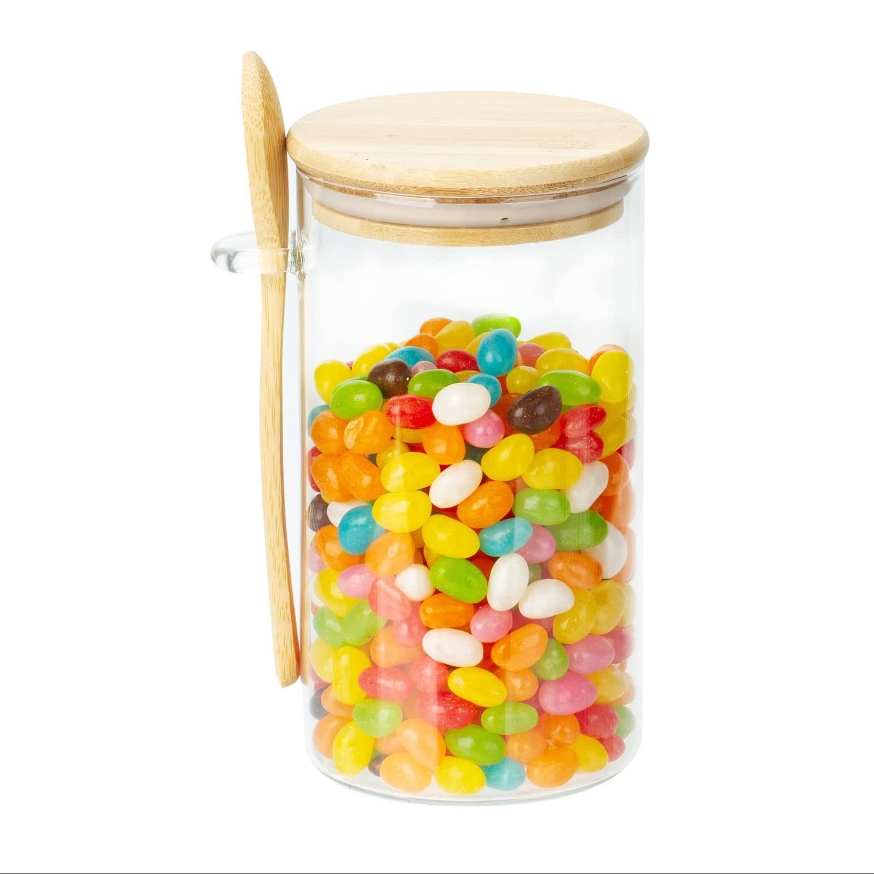 بانکه (جا حبوباتی) 1 عددی بامبو شیشه ای پیرکس مدل  H12.5D6.5 کد Gw90302014