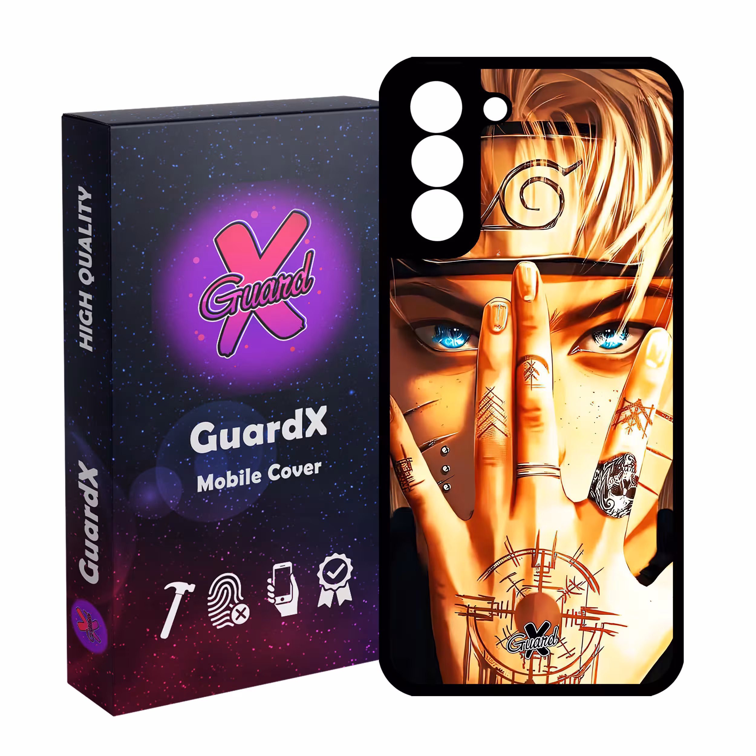 کاور گارد ایکس طرح Naruto Anime مدل Glass10452 مناسب برای گوشی موبایل سامسونگ Galaxy S21 FE