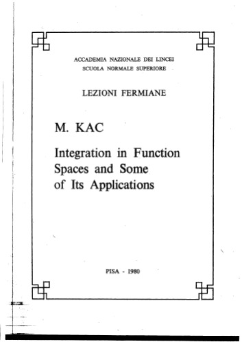 خرید و دانلود نسخه کامل کتاب Integration in function spaces and some of its applications (Lezioni fermiane)
