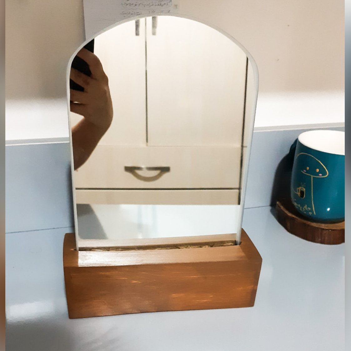 آینه چوبی ارتفاع 25 سانتی متر