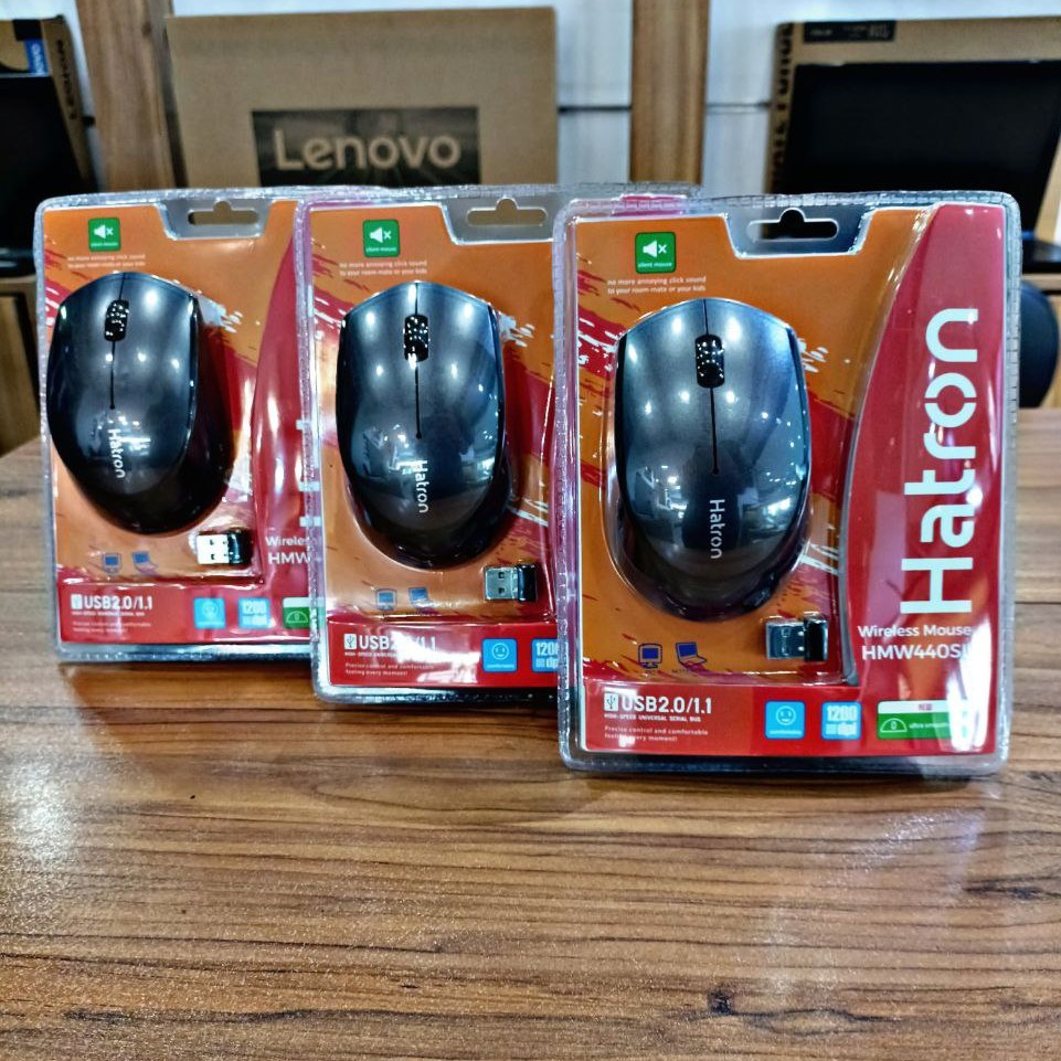 موس هترون مدل  440sl اوپتیکال  رنگ مشکی 