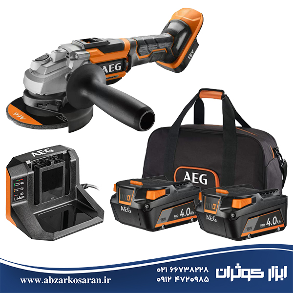 مینی فرز شارژی 18 ولت آاگ AEG مدل BEWS18-125BL-402