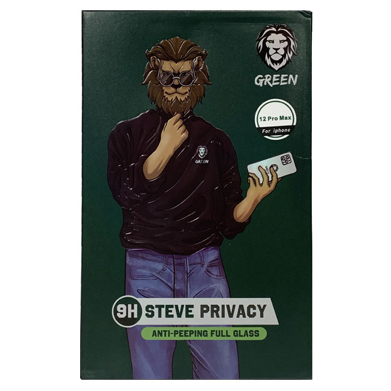 گلس گرین Green آیفون 12 پرو مکس مدل Steve Privacy