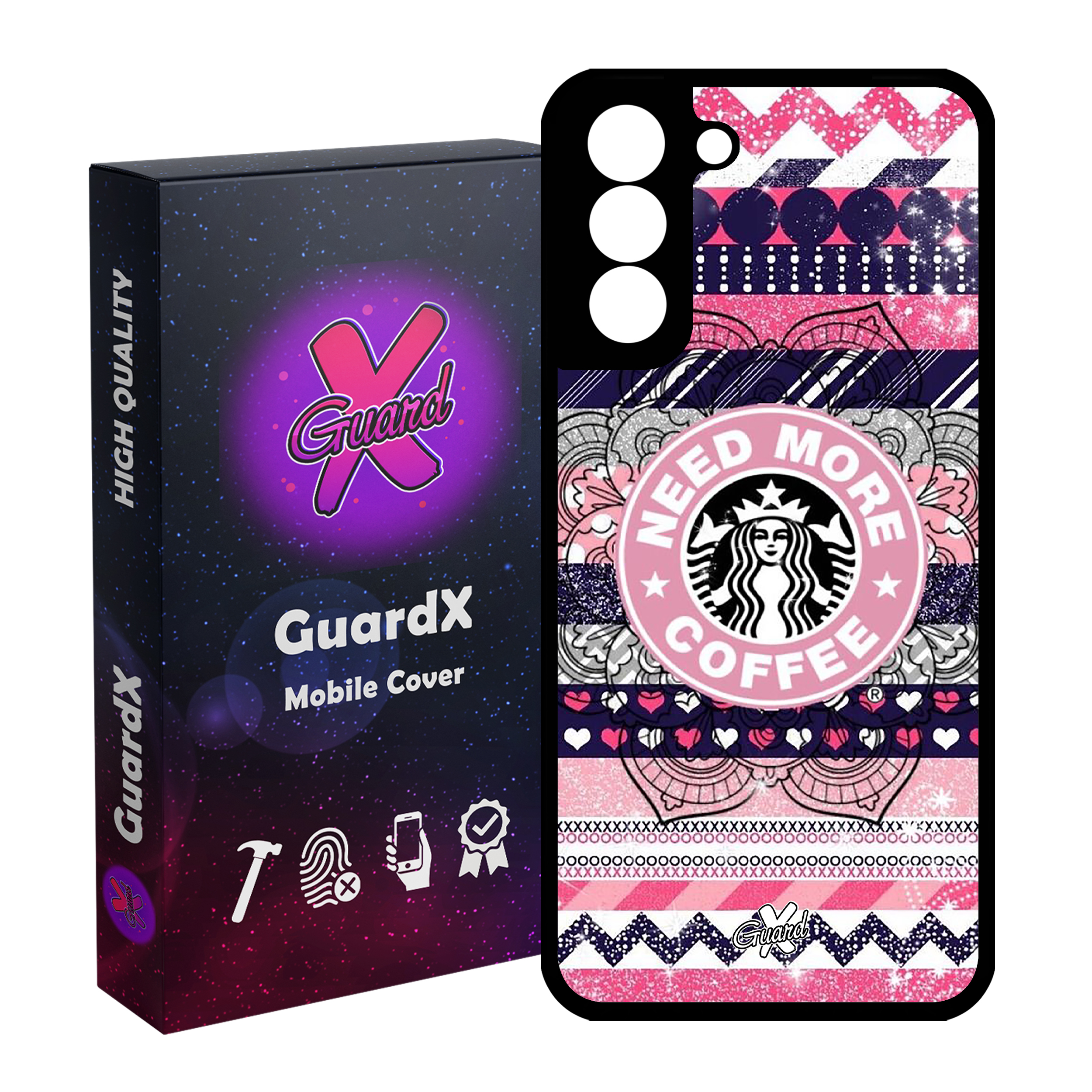 کاور گارد ایکس طرح Starbucks مدل Glass10070 مناسب برای گوشی موبایل سامسونگ Galaxy S21 FE