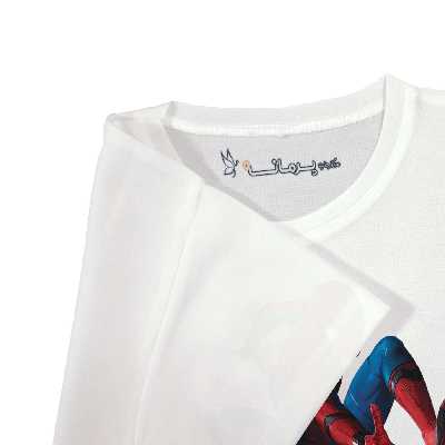 تی شرت  آستین کوتاه بچگانه پرمانه طرح مرد عنکبوتی کد pmt.6717