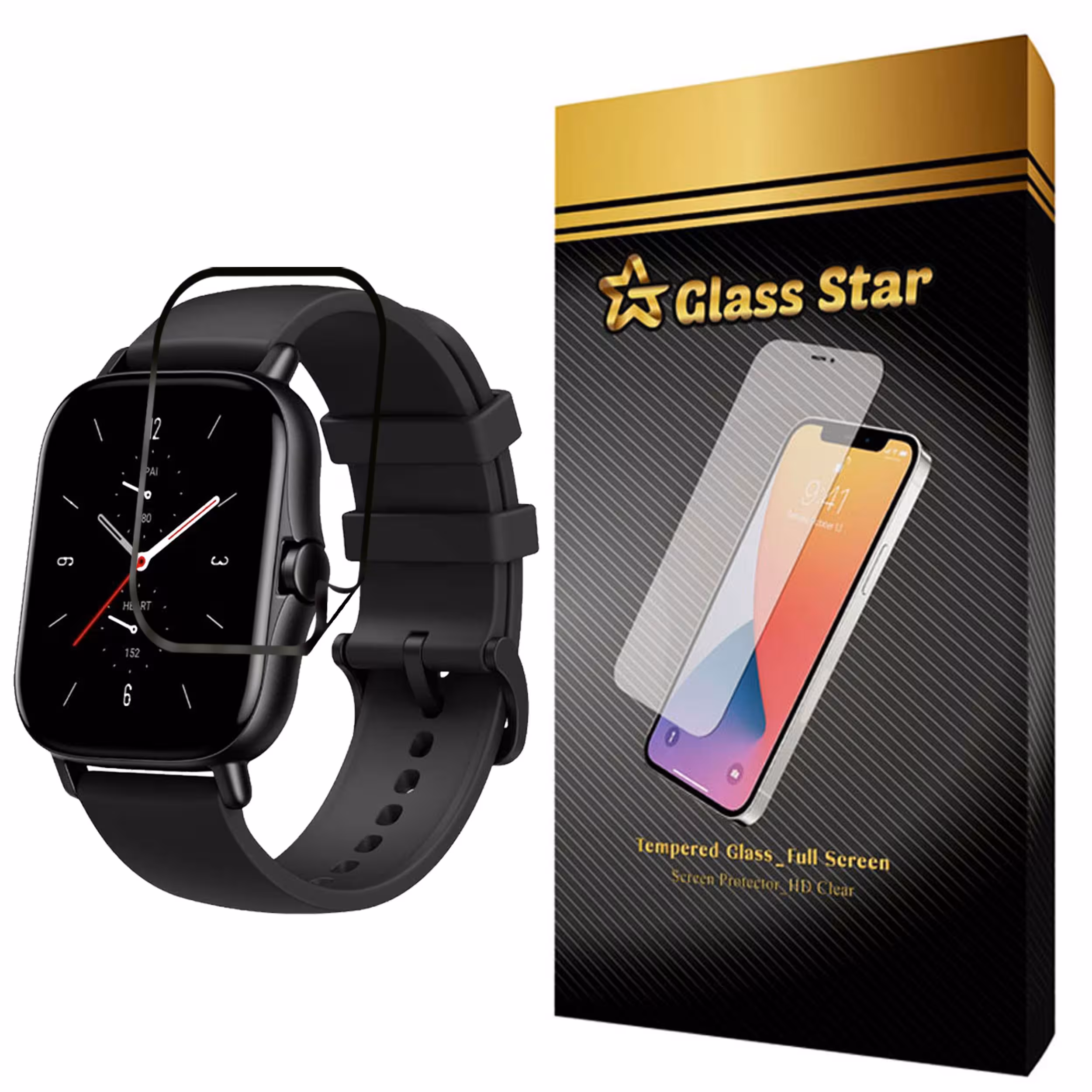 محافظ صفحه نمایش گلس استار مدل PMGA-Glass مناسب برای ساعت هوشمند شیائومی Amazfit GTS 2e