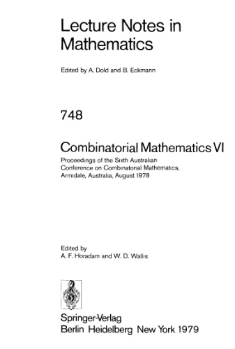 خرید و دانلود نسخه کامل کتاب Combinatorial Mathematics VI