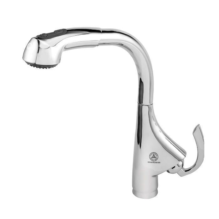 شیر ظرفشویی شلنگ دار قهرمان مدل سبلان