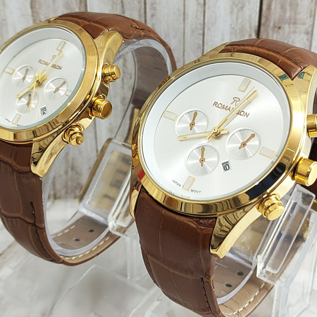 ساعت ست بند چرم رومانسون  ROMANSON طرح 3 موتور درجه یک