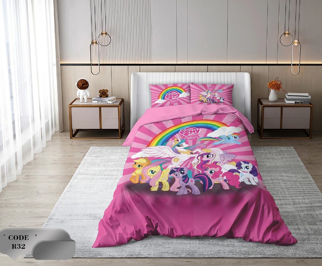 سرویس روتختی 2 نفره 6 تکه ابعاد 2.25 ×2.35 کشدار ضد حساسیت و عرق کد R32 | ست خواب و ست روتختی