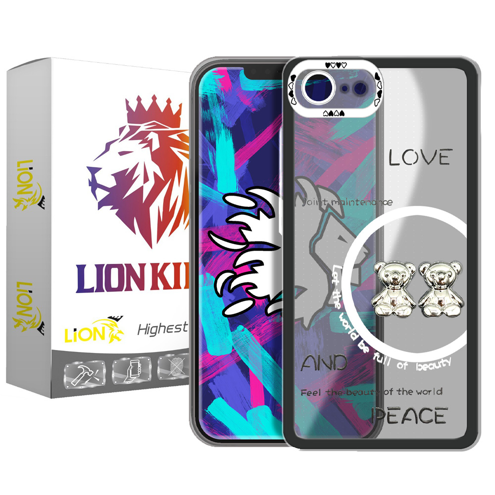 کاور لاین کینگ مدل دو خرسLOVE مناسب برای گوشی موبایل اپل iPhone 7/8