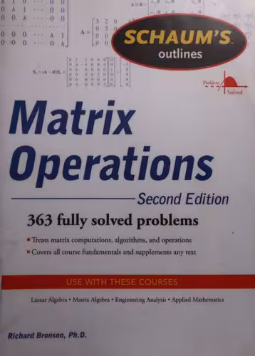 خرید و دانلود نسخه کامل کتاب Schaum's Outline of Matrix Operations