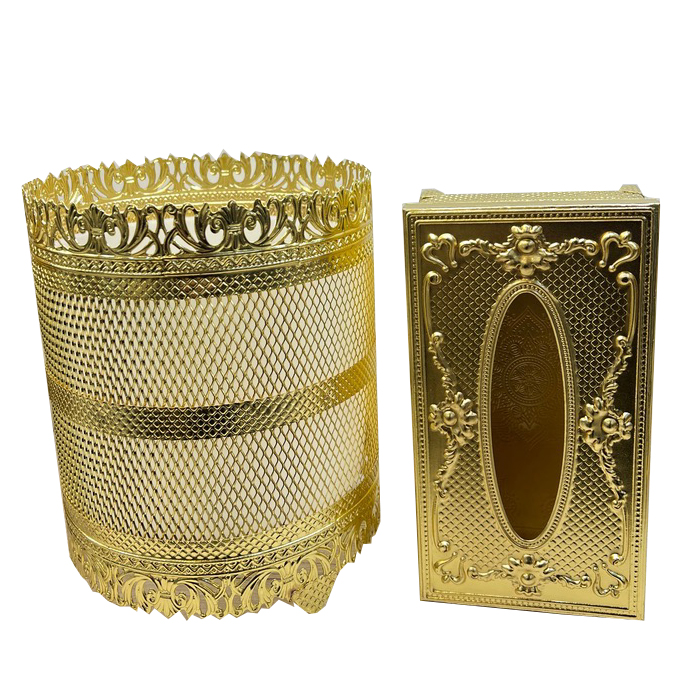 ست سطل و جای دستمال مدل توری